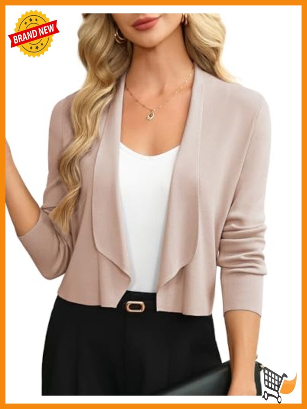 Cropped Sweater Blazer Lightweight Cardigans Bolero Shrug for Women Business